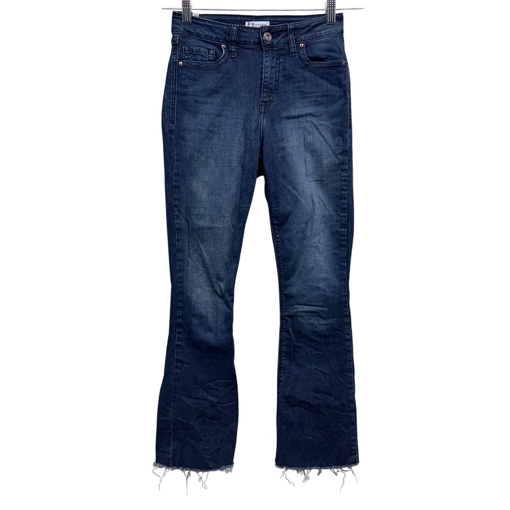 Morrison Denim Starlet-Crop Night Moves Jeans Dark Wash Raw Hem 25 MD1998-BC71
